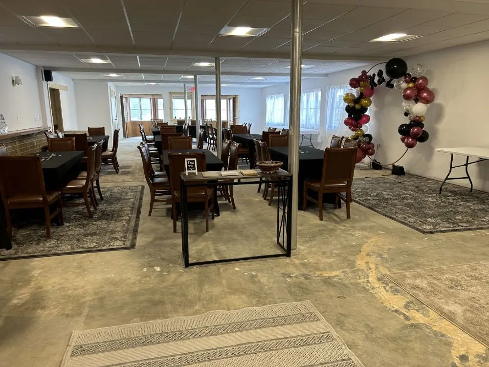 The Huntington Room at Red Fox Inn — the largest event space, named for Anna Hyatt Huntington